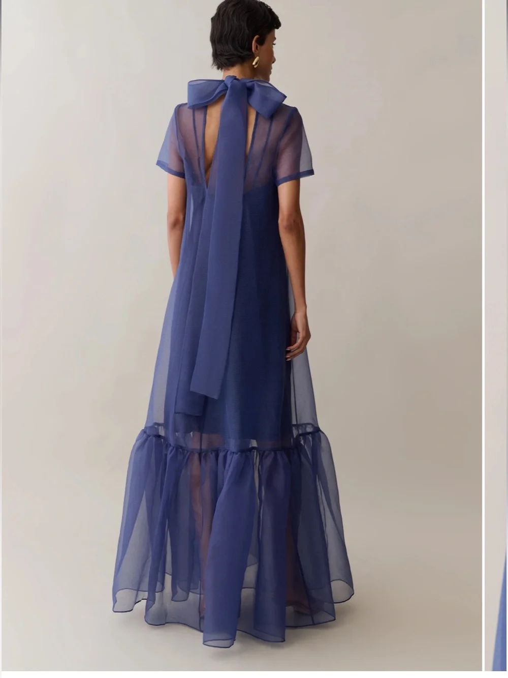 NWT CAARA Melody Navy Ted Baker Factory Maxi Dress  Size XL , Small , Medium - Picture 3 of 11